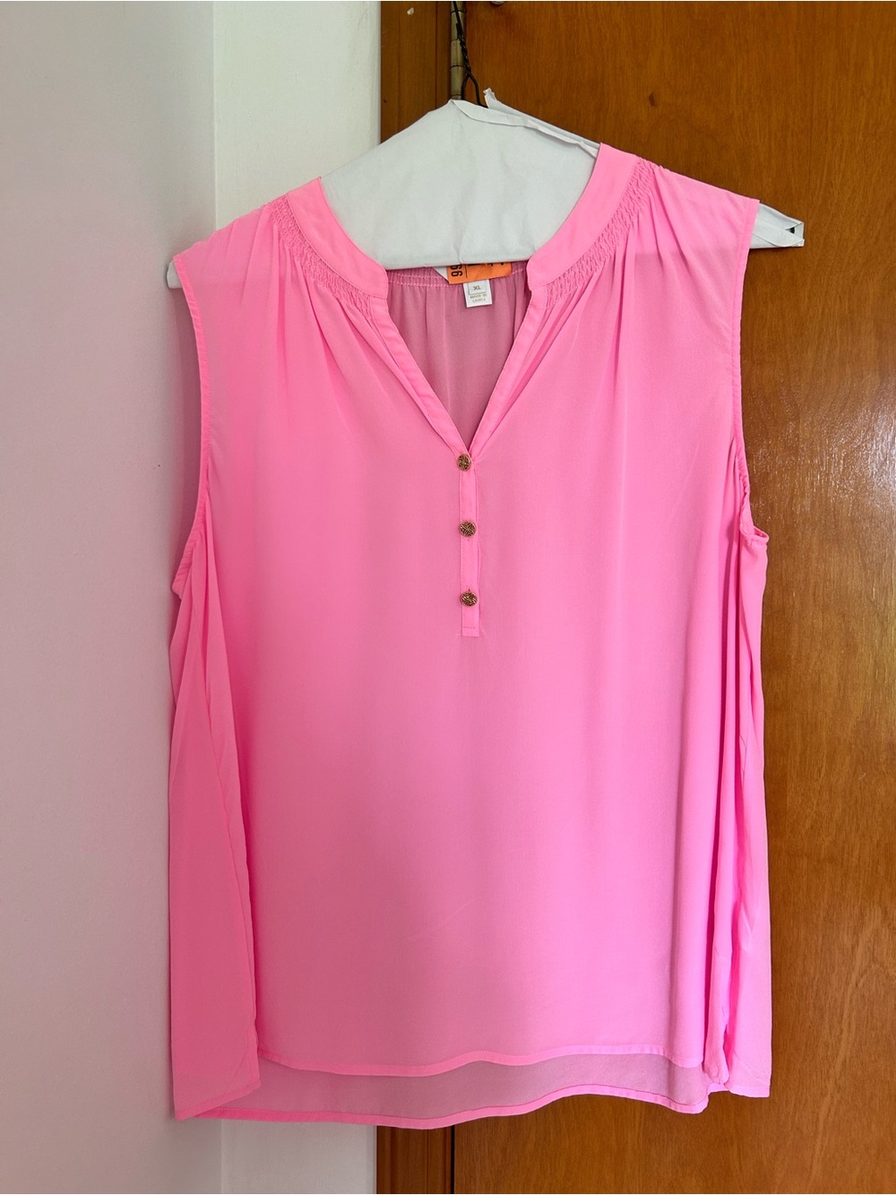 100% silk bubble gum pink lilly Pulitzer tank